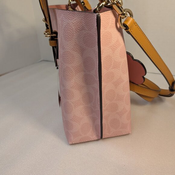 NWT Coach Mollie Tote Bag 25 In Signature Canvas With Charms (CER24) - Picture 9 of 12